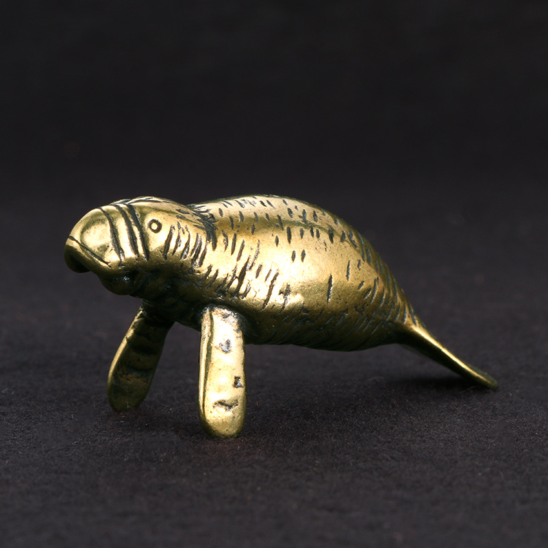 Office Furniture At Home - Messing Florida Manatee decoratieve beeldjes Vintage