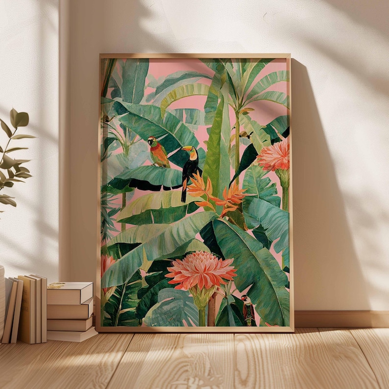 Office Furniture At Home - 1pc Retro Tropische Canvas Poster, Ongekaderde