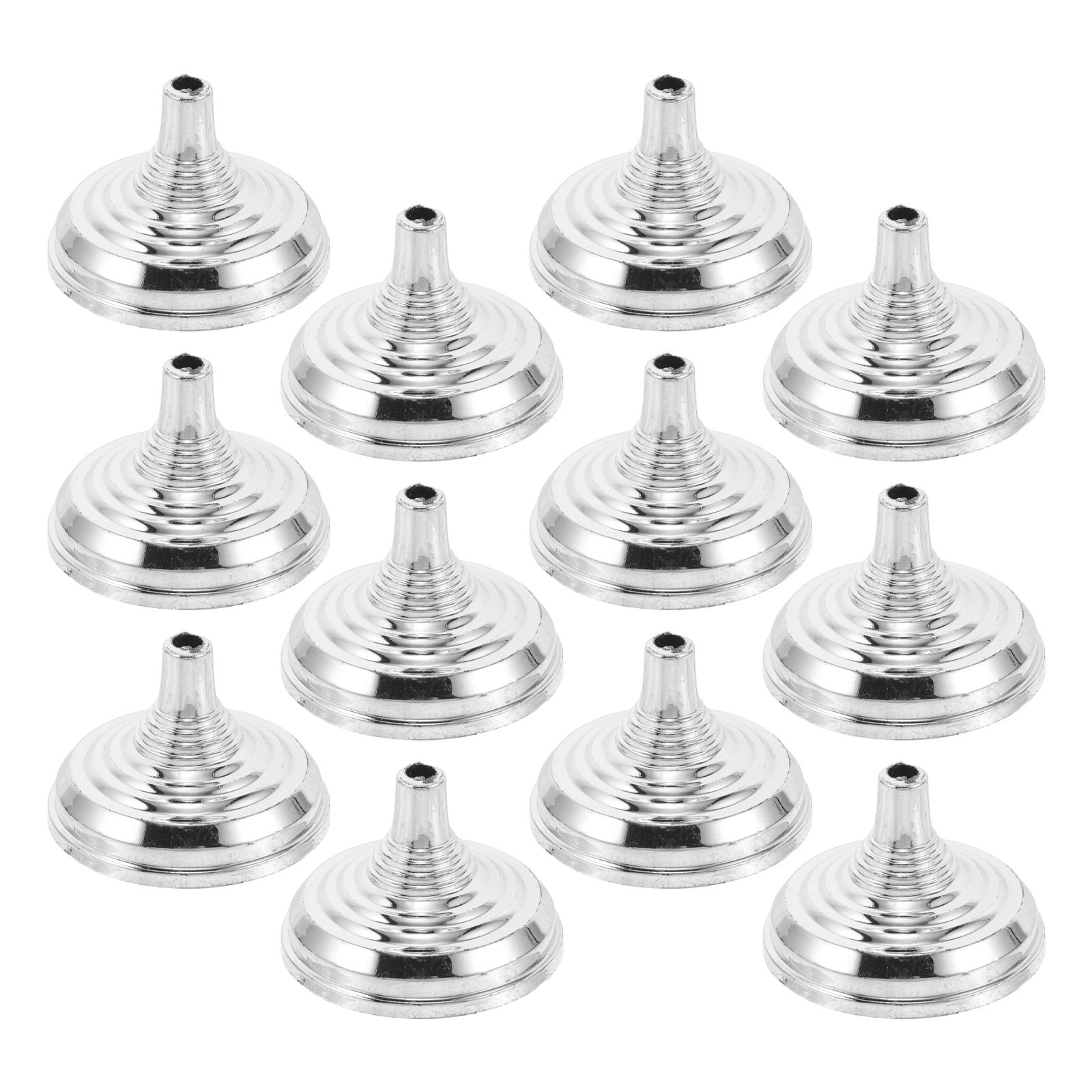 Office Furniture Design - 12 stuks zilveren mini-bureauvlagstandaardbasis compacte stabiele