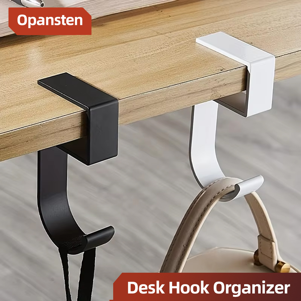 Office Furniture Brand - Aluminium bureauhaakorganizer Antislipontwerp Strak zwart wit