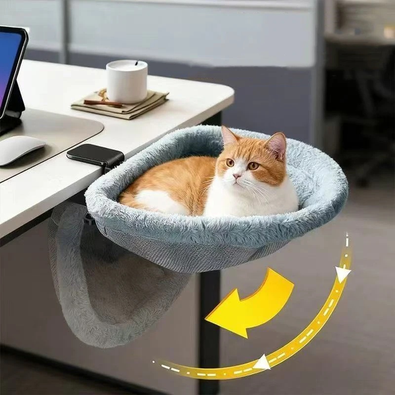 Office Furniture Brand - Opvouwbare halvemaanvormige kattenhangmat met één klik,