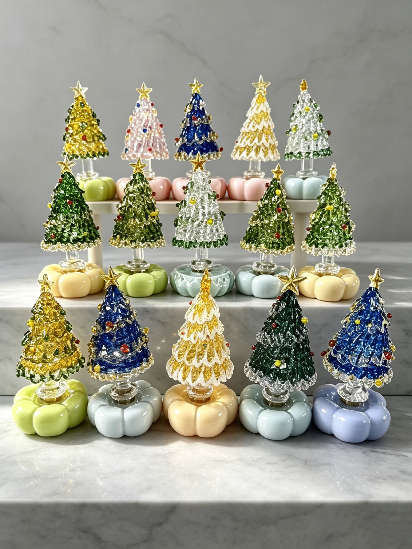 Office Furniture Brand - 1 handgemaakt glazen kerstboomornament, glazen kerstboomdecoratie,