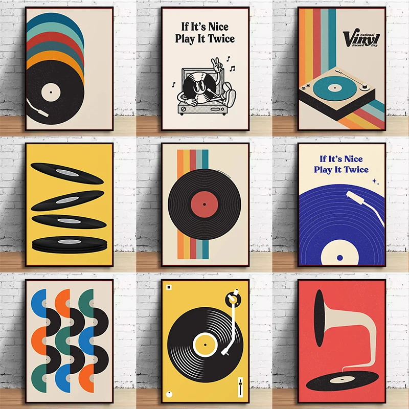 Mid Century Vinyl Record Canva - Office Furniture At Home recensie en prijs