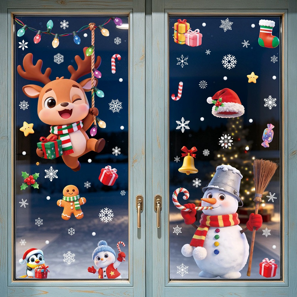 Sneeuwpop Kerstman Kerst Raams - Office Furniture At Home recensie en prijs