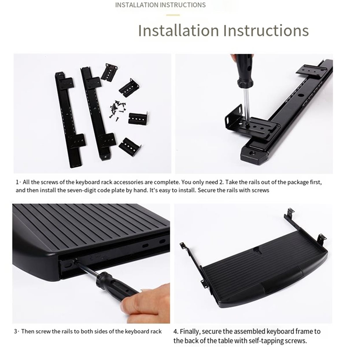 Duty Slide Rail Onder het bure - Keyboard Drawer Under recensie en prijs